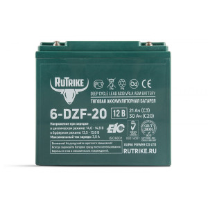 Тяговый аккумулятор RuTrike 6-DZF-20 (12V20A/H C2)