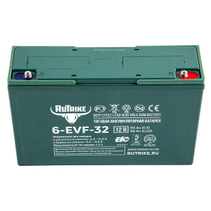 Тяговый аккумулятор RuTrike 6-EVF-32 (12V32A/H C3) Тяговый аккумулятор RuTrike 6-EVF-32 (12V32A/H C3)