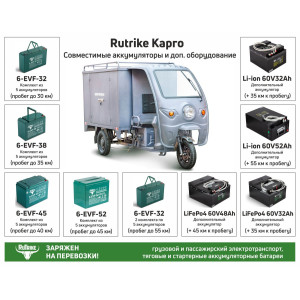 Грузовой электротрицикл Rutrike КАРГО 1500 60V1000W Грузовой электротрицикл Rutrike КАРГО 1500 60V1000W